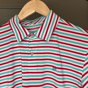 Southern Tide Polo - Red and Blue Stripes